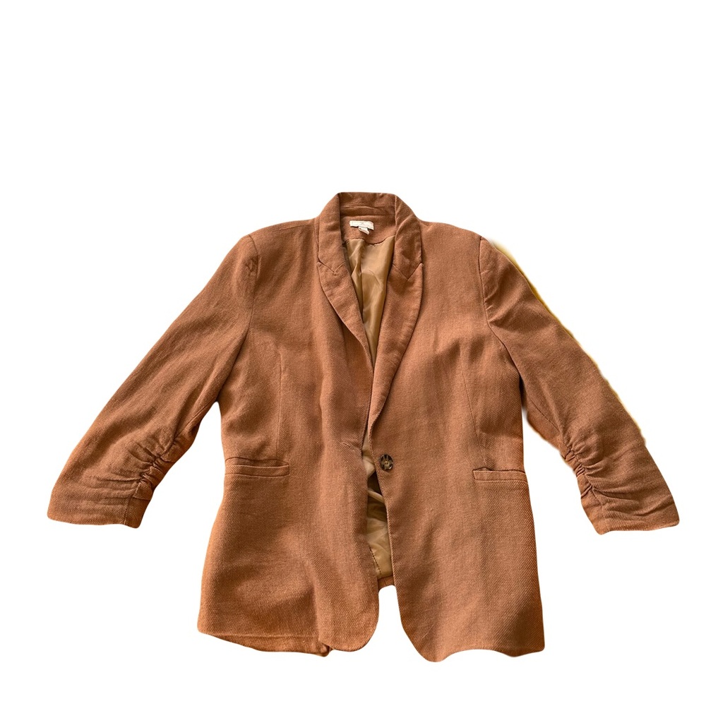 Three quarter sleeve Brown Blazer